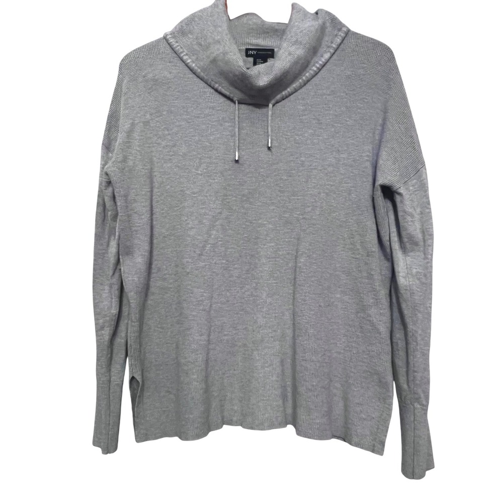 JNY Jones New York Womens‎ Gray Cowl Neck Pullover Sweater Size M